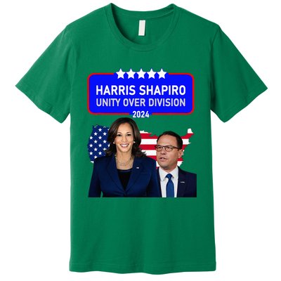 Harris Shapiro 2024! Unity Over Division! Kamala Harris 2024 Premium T-Shirt