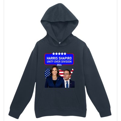 Harris Shapiro 2024! Unity Over Division! Kamala Harris 2024 Urban Pullover Hoodie