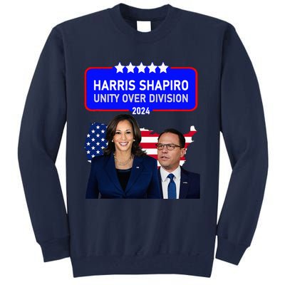 Harris Shapiro 2024! Unity Over Division! Kamala Harris 2024 Tall Sweatshirt