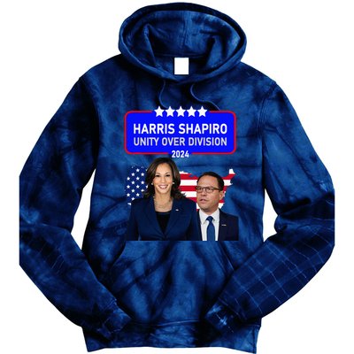 Harris Shapiro 2024! Unity Over Division! Kamala Harris 2024 Tie Dye Hoodie