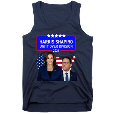 Harris Shapiro 2024! Unity Over Division! Kamala Harris 2024 Tank Top