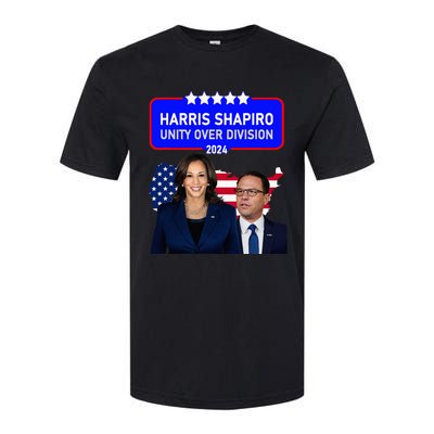 Harris Shapiro 2024! Unity Over Division! Kamala Harris 2024 Softstyle CVC T-Shirt