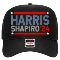 Harris Shapiro 2024 President Election High Crown Mesh Back Trucker Hat