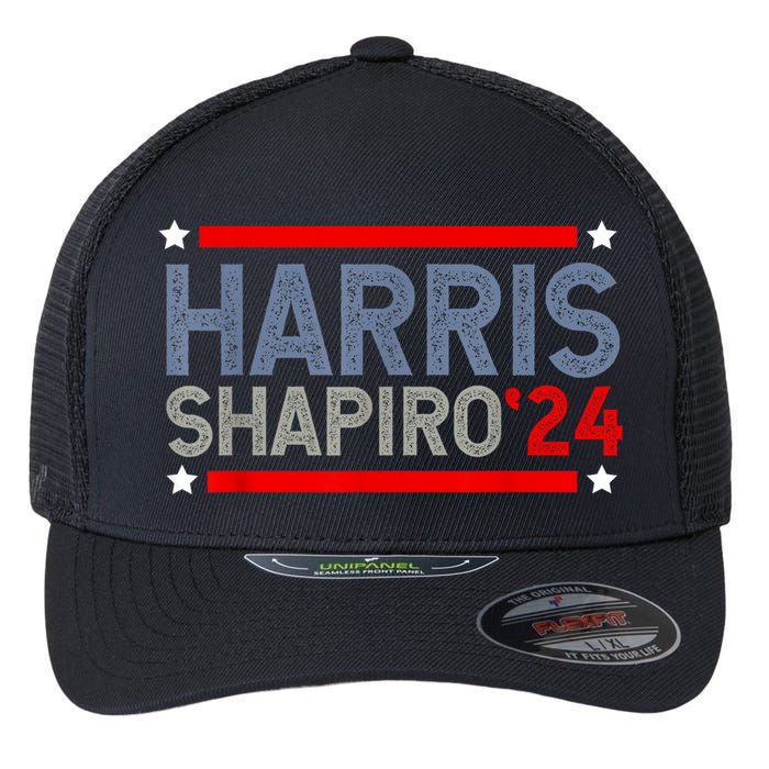 Harris Shapiro 2024 President Election Flexfit Unipanel Trucker Cap