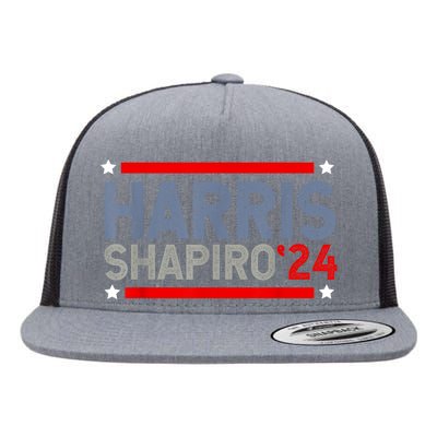 Harris Shapiro 2024 President Election Flat Bill Trucker Hat