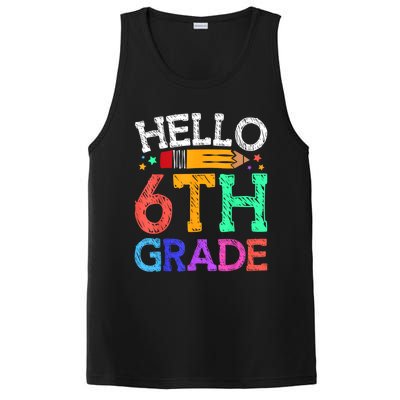 Hello Sixth 6Th Grade Back To School Students Teachers Gift PosiCharge Competitor Tank