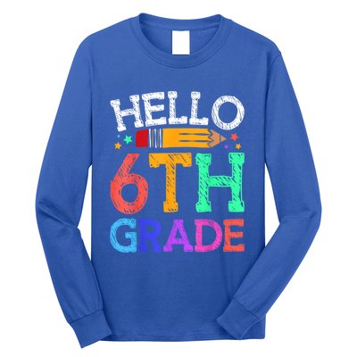 Hello Sixth 6Th Grade Back To School Students Teachers Gift Long Sleeve Shirt