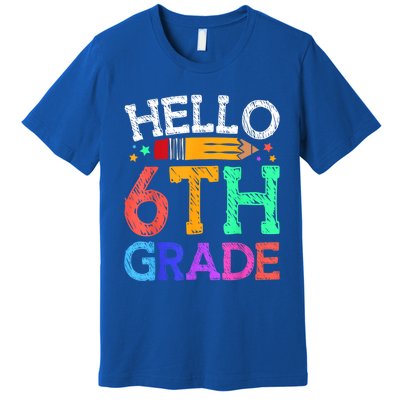 Hello Sixth 6Th Grade Back To School Students Teachers Gift Premium T-Shirt