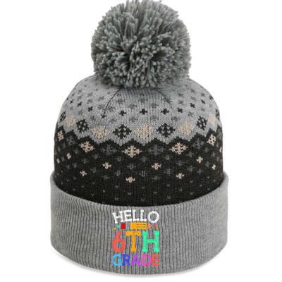 Hello Sixth 6Th Grade Back To School Students Teachers Gift The Baniff Cuffed Pom Beanie