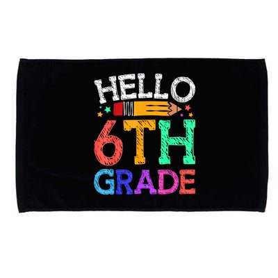 Hello Sixth 6Th Grade Back To School Students Teachers Gift Microfiber Hand Towel