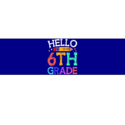 Hello Sixth 6Th Grade Back To School Students Teachers Gift Bumper Sticker