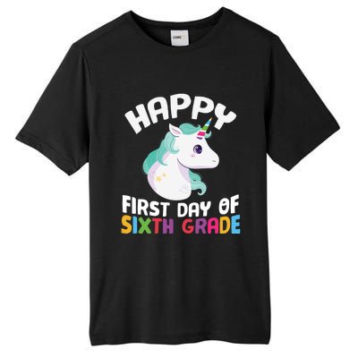 Happy Sixth 6Th Grade Back School 1St Day Of School Unicorn Gift Tall Fusion ChromaSoft Performance T-Shirt