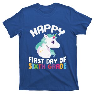 Happy Sixth 6Th Grade Back School 1St Day Of School Unicorn Gift T-Shirt