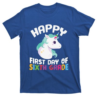 Happy Sixth 6Th Grade Back School 1St Day Of School Unicorn Gift T-Shirt