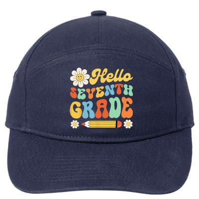 Hello Seventh 7th Grade Back To School Teachers 7-Panel Snapback Hat