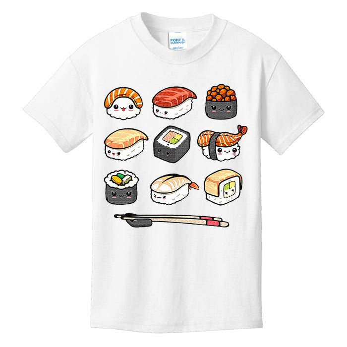 Happy Sushi Anime Kawaii Set Japanese Food Lover Otaku Manga  Kids T-Shirt