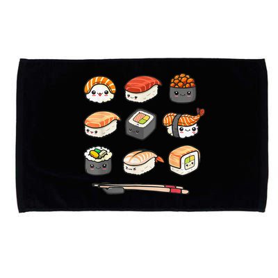 Happy Sushi Anime Kawaii Set Japanese Food Lover Otaku Manga Microfiber Hand Towel