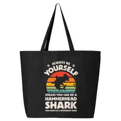 Hammerhead Shark Always Be Yourself Retro Vintage 25L Jumbo Tote