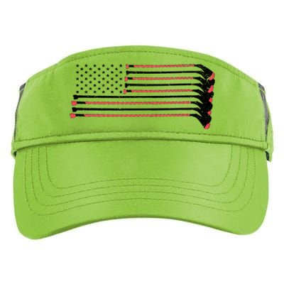 Hockey Sticks American Flag Adult Drive Performance Visor