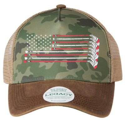 Hockey Sticks American Flag Legacy Tie Dye Trucker Hat