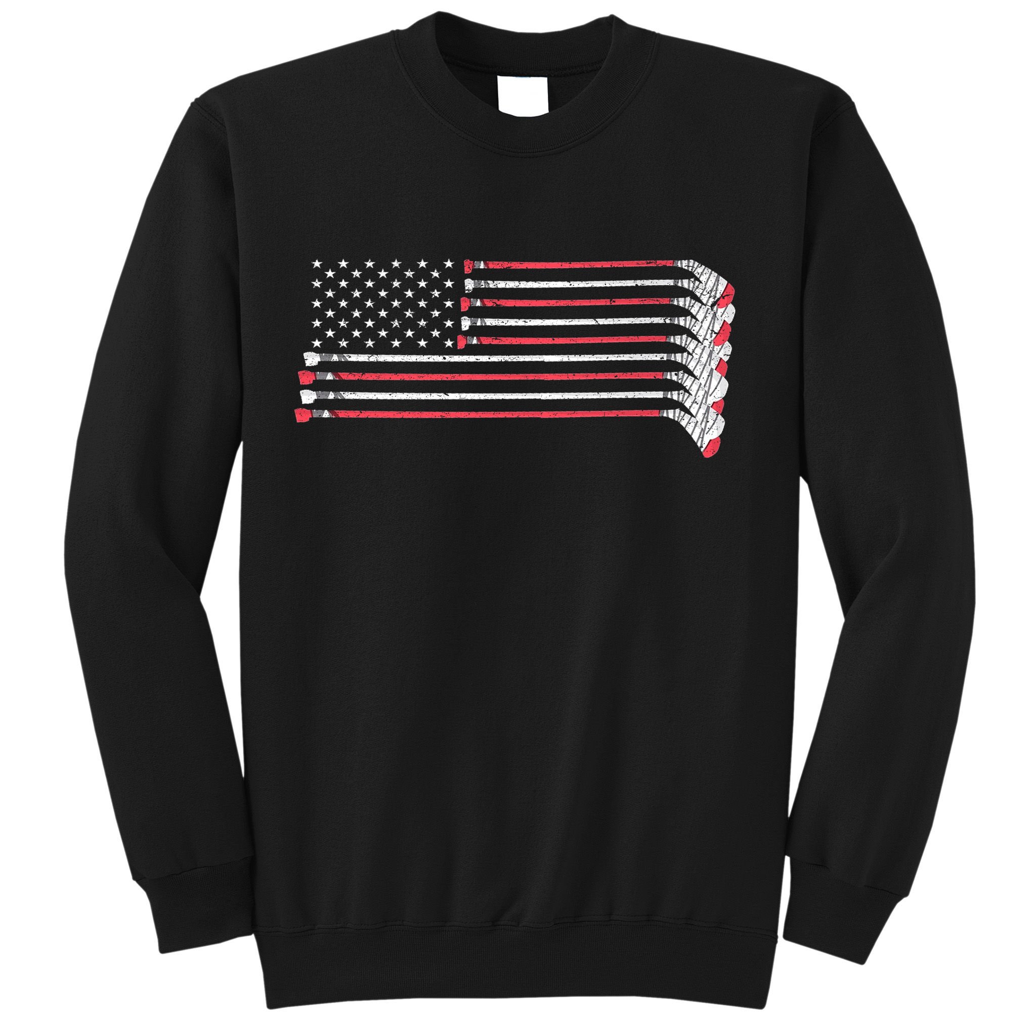 Hockey Sticks American Flag Sweatshirt