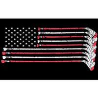 Hockey Sticks American Flag Bumper Sticker