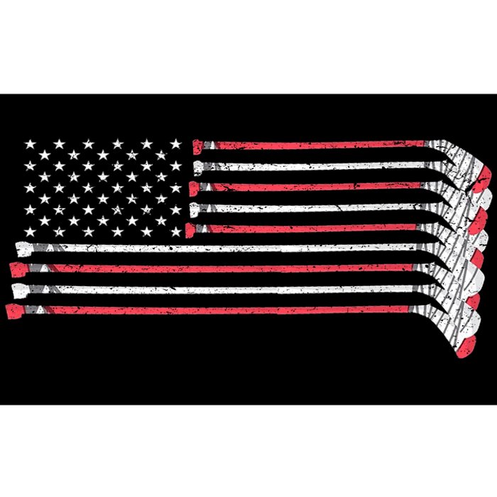 Hockey Sticks American Flag Bumper Sticker