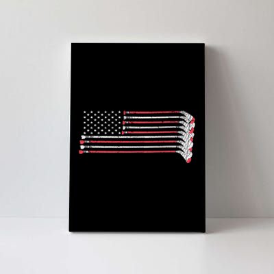 Hockey Sticks American Flag Canvas