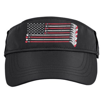 Hockey Sticks American Flag Adult Drive Performance Visor