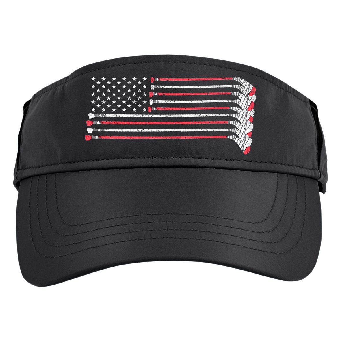 Hockey Sticks American Flag Adult Drive Performance Visor
