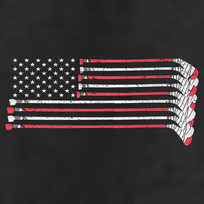 Hockey Sticks American Flag Adult Drive Performance Visor