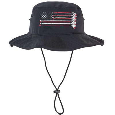 Hockey Sticks American Flag Legacy Cool Fit Booney Bucket Hat