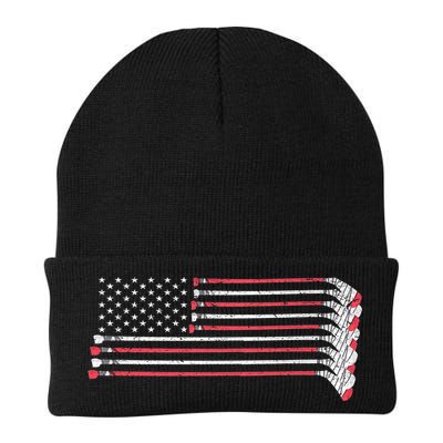 Hockey Sticks American Flag Beanie
