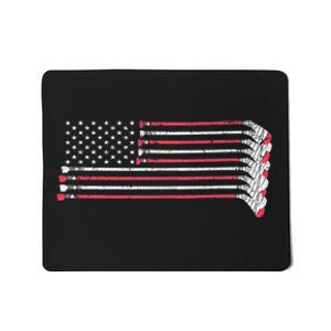 Hockey Sticks American Flag Mousepad