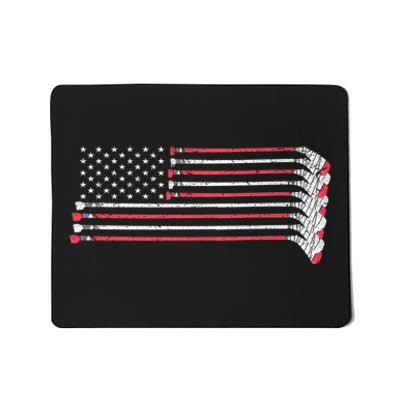 Hockey Sticks American Flag Mousepad