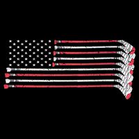 Hockey Sticks American Flag Baby Bodysuit