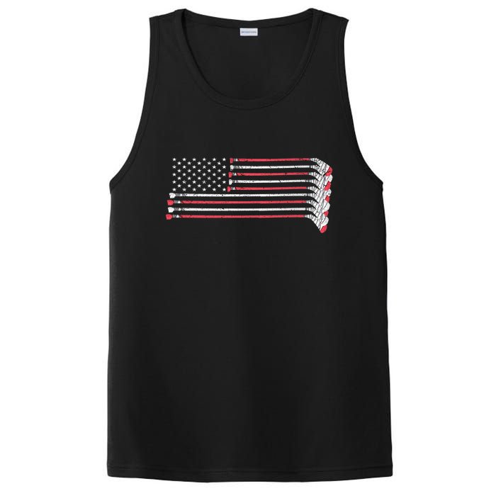 Hockey Sticks American Flag PosiCharge Competitor Tank