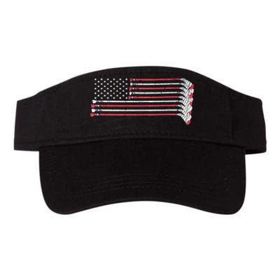 Hockey Sticks American Flag Valucap Bio-Washed Visor