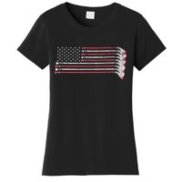 Hockey Sticks American Flag Women's T-Shirt