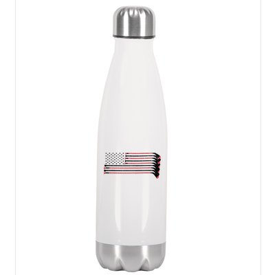 Hockey Sticks American Flag Stainless Steel Insulated Water Bottle