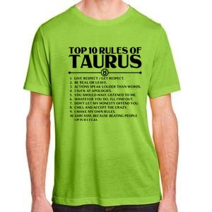 Horoscope Symbols Astrology Sign Top 10 Rules Of Taurus Adult ChromaSoft Performance T-Shirt