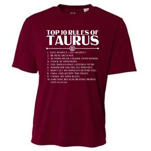 Horoscope Symbols Astrology Sign Top 10 Rules Of Taurus Cooling Performance Crew T-Shirt