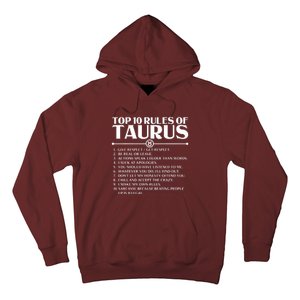 Horoscope Symbols Astrology Sign Top 10 Rules Of Taurus Hoodie