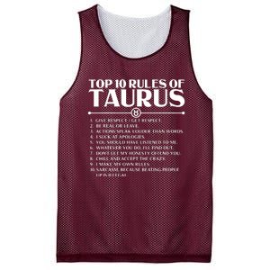 Horoscope Symbols Astrology Sign Top 10 Rules Of Taurus Mesh Reversible Basketball Jersey Tank