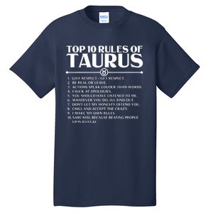 Horoscope Symbols Astrology Sign Top 10 Rules Of Taurus Tall T-Shirt