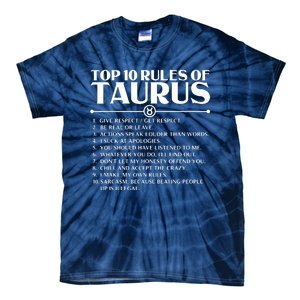 Horoscope Symbols Astrology Sign Top 10 Rules Of Taurus Tie-Dye T-Shirt