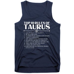 Horoscope Symbols Astrology Sign Top 10 Rules Of Taurus Tank Top