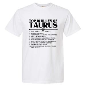 Horoscope Symbols Astrology Sign Top 10 Rules Of Taurus Garment-Dyed Heavyweight T-Shirt