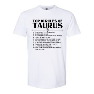 Horoscope Symbols Astrology Sign Top 10 Rules Of Taurus Softstyle CVC T-Shirt