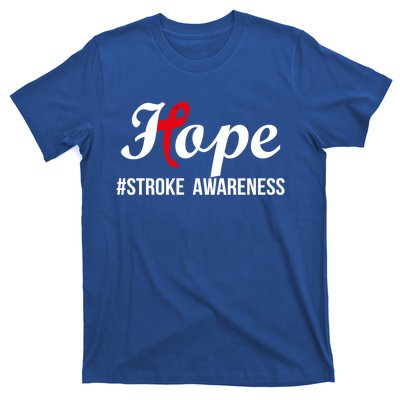 Hope Stroke Awareness Month Red Ribbon Motivational Great Gift T-Shirt